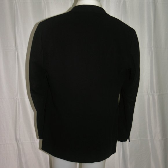 Issey Miyake Men Black Barathea Three Button Sport Coat Size 5 - Picture 7 of 10
